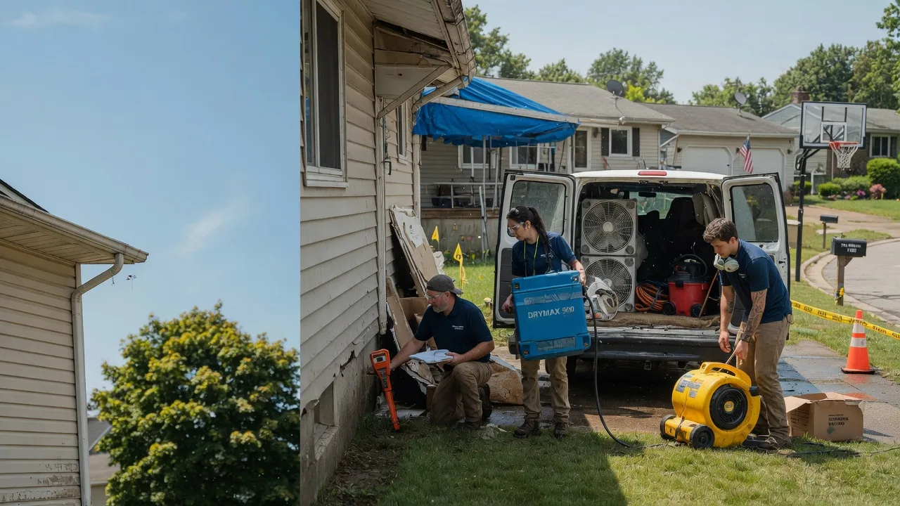 Ceiling Leak Cleanup in Helmsburg, IN near me